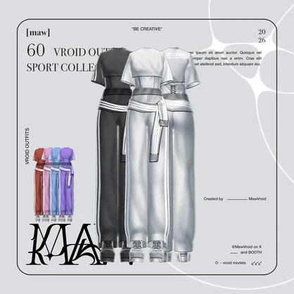 60 OUTFIT VROID by [maw] |FULL COLOR CUSTOMIZATION|