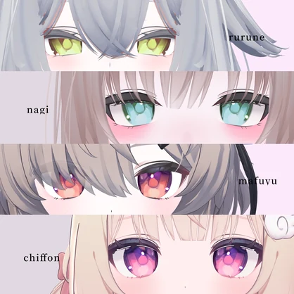 【20アバター対応】Doodle eyetexture　(12カラー)