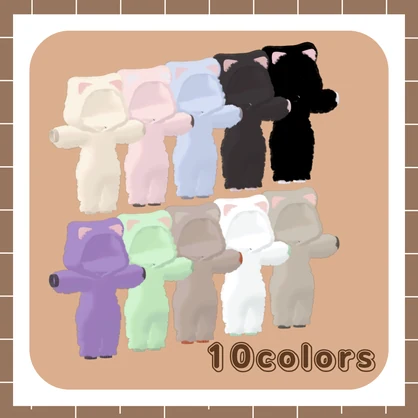 【ぱたにゃこ対応衣装】ふわもちきぐるみ