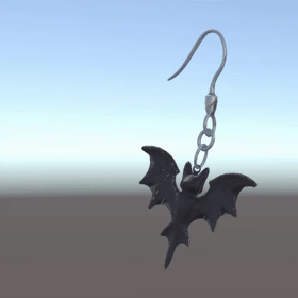 -無料-【VRChat想定・MA対応】耳にコウモリ(動きます)