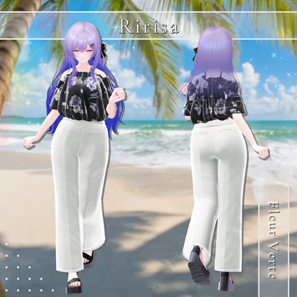 【VRChat想定】Fleur Verte【3D衣装】