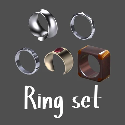 【3Dアクセサリー】ring set【VRChat】