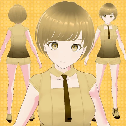 【軽量】【オリジナル3Dモデル】「カルメ」VRChat用3Dモデル【Vroid】