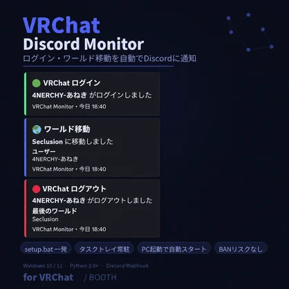VRChat Discord Monitor — ログイン通知ツール
