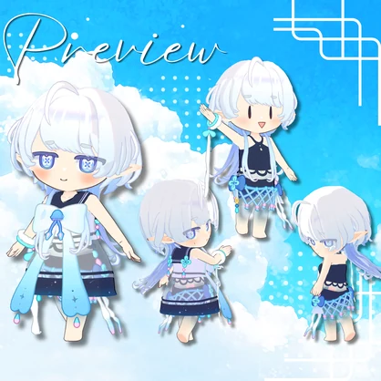 【セール中】くらげのサマードレス/Jellyfish Summer Dress[VRChat向け]