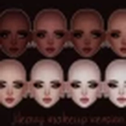 sultry siren makeup textures (Yume's head)
