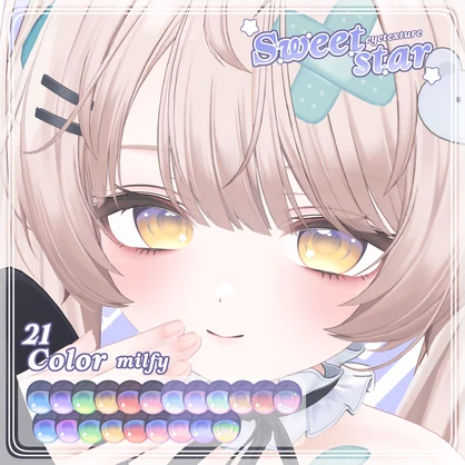 セール中【10アバター対応】SWEET STAR Eye Texture - Workshop Rin!