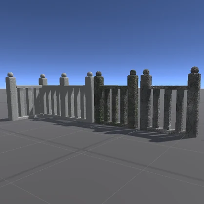 【3D屋外小物】石柵その2【VRChat向け】