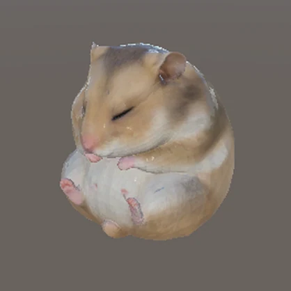 頭や肩にのせられるうたた寝ハム VRChat