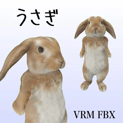 【３Dモデル】うさぎ　VRM＋FBX同封