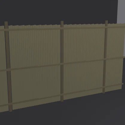 和風ローポリ 建仁寺垣（竹垣）3Dモデル/ Japanese Bamboo Fence (Kenninji-gaki) Low Poly