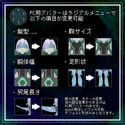 アクア種レイファ＋α　オリジナル3Dモデル 　VRChat/Cluster想定アバター