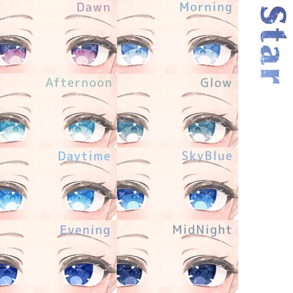 [For Manuka] Sky eyes texture ☁︎⋆˚ [8color×3pattern]