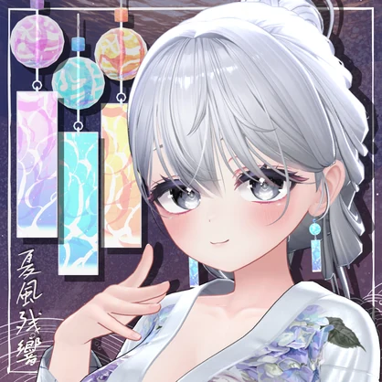 【free】夏風残響～風鈴型ピアス＆簪～