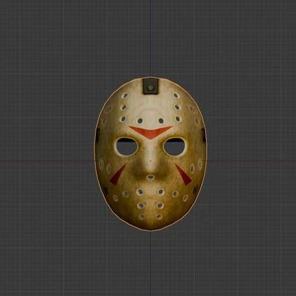 【3D衣装】ホッケーマスク(ローポリ)