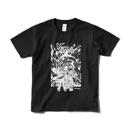 Virtual Avatars [まめひなた&キプフェル] Tシャツ ブラック [Black] - Vpokke