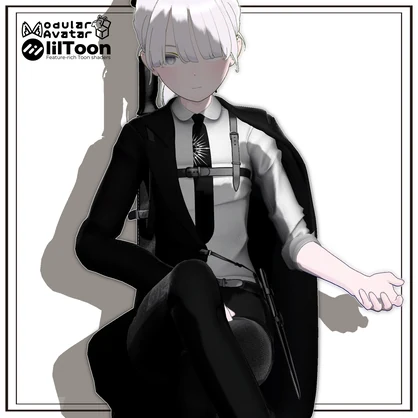 【VRChat向け衣装】Guardian【2アバター対応・武器付き】