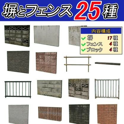 日本の住宅街3D作成キット・全82点[Japanese Neighborhood 3D Asset Pack]