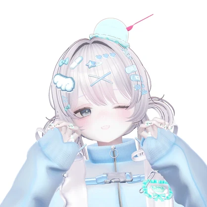 【頭に乗せれる！】🩵 IceCream♡Assort 🩵(VRChat想定アクセサリー)