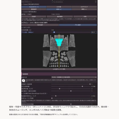 【Unity／VRChat向け】衣装へディテールを転送｜PM Mesh Transfer