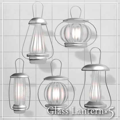 Glass Lantern×5