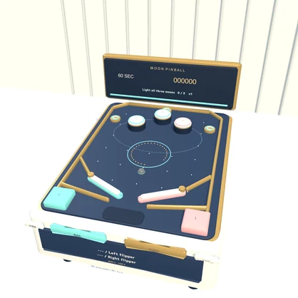 MOON PINBALL | Cooperative Tabletop Pinball for VRChat Worlds