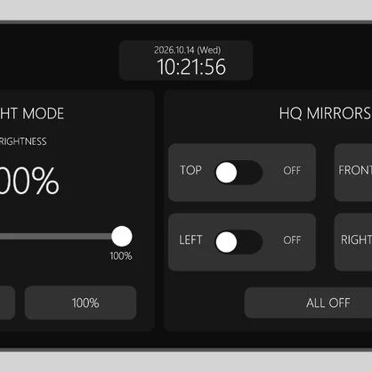 【無料】Simple Mone Bed Mirror【ナイトモード付】