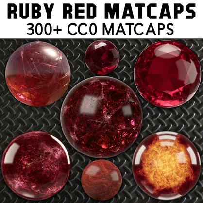 300+ Ruby Red Matcaps ❤️ CC0 商用利用可 ❤️ Pixel Place ❤️