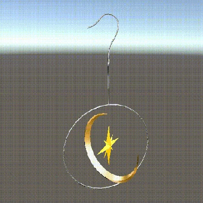 【VRChat】 Moon ear ring 月のイヤリング