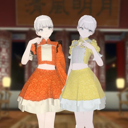 【Lapwing対応衣装】 ChinaDress. 7colors｜VRChat 3D衣装