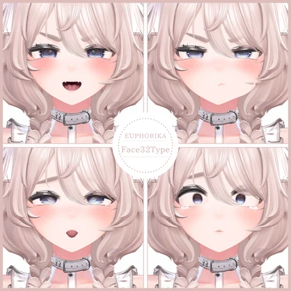 💗【FREE/無料】Euphorika32Type❥動くまばたきFaceAnimations ⌖ ݁˚