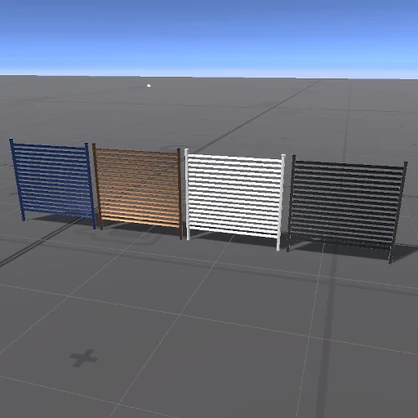【3D屋外小物】ブラインドフェンス(H=1000mm)【VRChat向け】