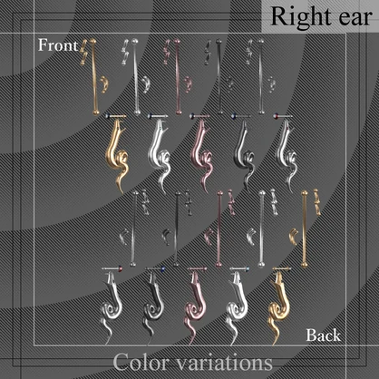 Snake Earrings【4アバター対応】