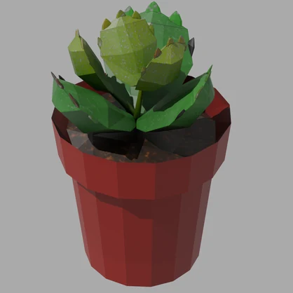 【ローポリ/0円】多肉植物「熊童子」3D小道具