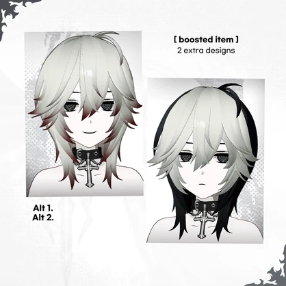 Hedgehog wolfcut hair [VRoid]