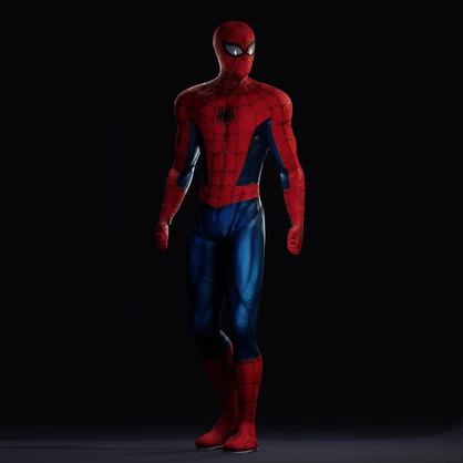 Classic Spider-Man V4 VRChat 3D Model + Unity package + Color Variants