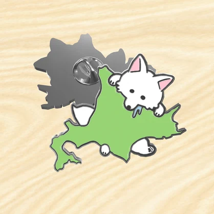 北海道（キタキツネ） 3Dピンバッジ｜VRChat向け 都道府県シリーズ [GotchaPins]