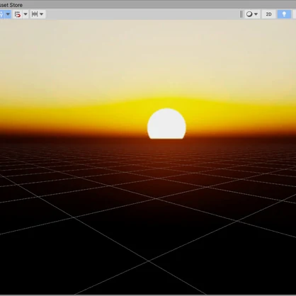 【3D環境・ワールド】夕方のスカイボックスマテリアル