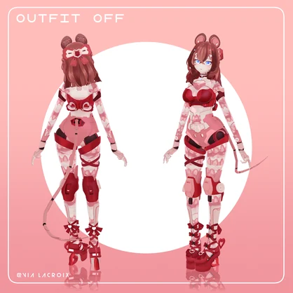 Amelia Mouse Robot, 3D Avatar for VRChat