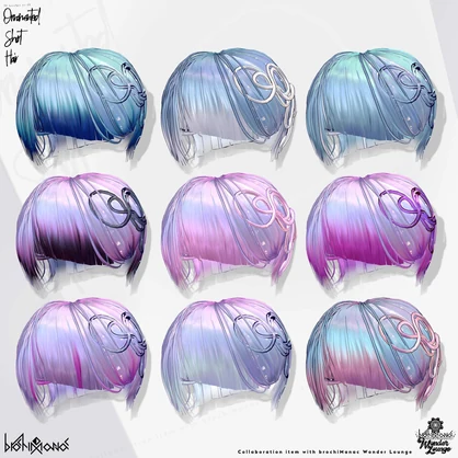 ヘアアクセ付きアシメショート【#ブロワン　にて無料Getチャンスあり！】