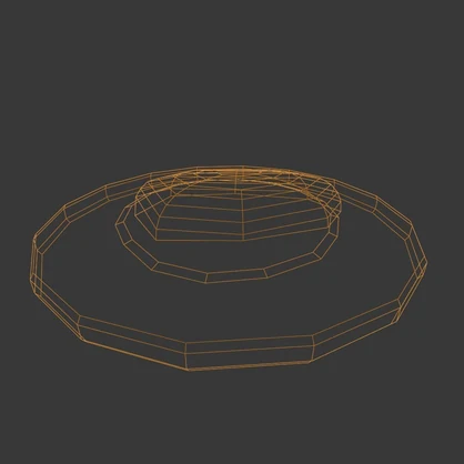 【3D小道具】チーズアーモンドおかき(ローポリ)