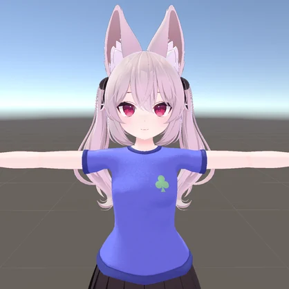 【こまどアバター対応】Tシャツ(シャムロック柄)【VRChat想定】