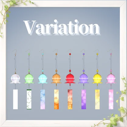 【VRChat向けアクセサリー】風鈴Furin - Earring