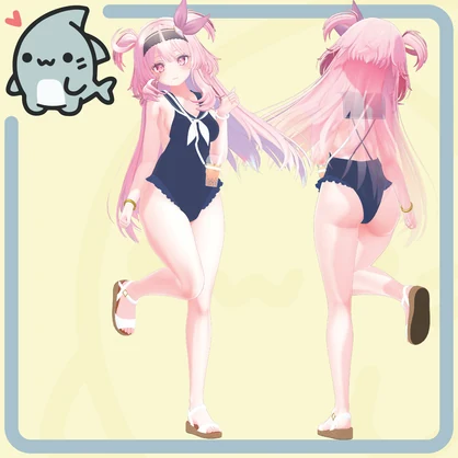 セーラー水着 Sailor Swimsuit [セレスティア Selestia, マヌカ Manuka, 桔梗 Kikyo, 萌 Moe, しお Sio]
