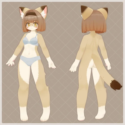 VRChat想定 オリジナル3Dモデル【フェティーニャ -Fetinja-】