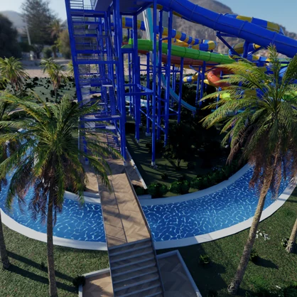 【Blender】アクアスプラッシュ・ウォータースライダー　Aqua Splash Water Slides