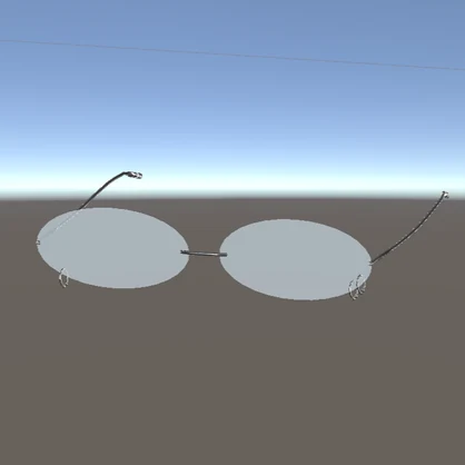 【VRChat想定】チャーム付きメガネ
