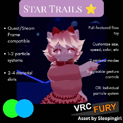 🟢🔵 Star Trails: Quest/Steam Frame compatible hypnotic flow toy  and particles