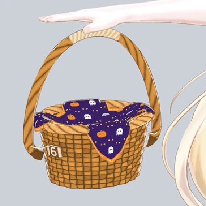 【VRChat・自動フィット】おすそわけバスケット 手を入れるとお菓子が出るハロウィンかご / Share-a-Treat Basket