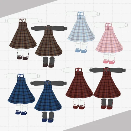 【まめふれんず対応】 🎀CheckCherryRibbon🎀